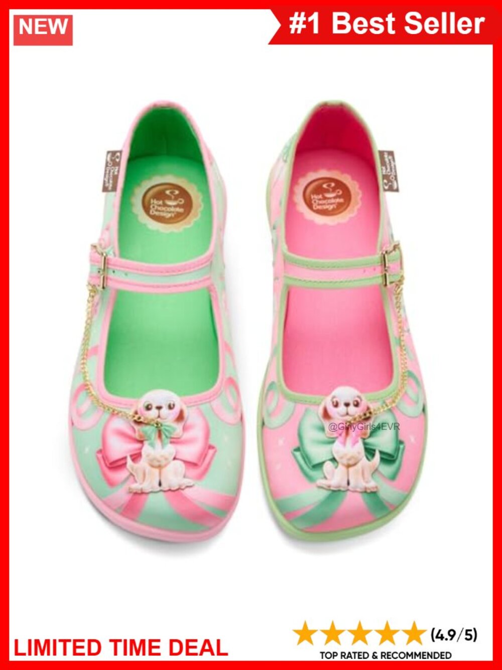 Whimsical Mismatched Mary Jane Flats Vegan Canvas Cushioned Buckle